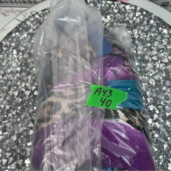 Dress butterfly wings 🪽 cheetah animal print purple blue black long dress - Picture 13 of 13